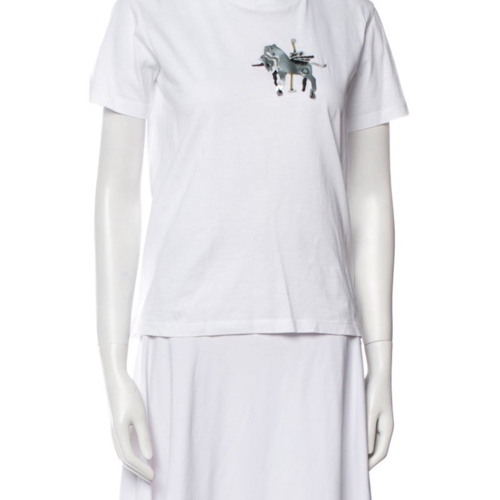 NWT Prada Kids White T-Shirt with Embroidered Design, size XL - Picture 6 of 8
